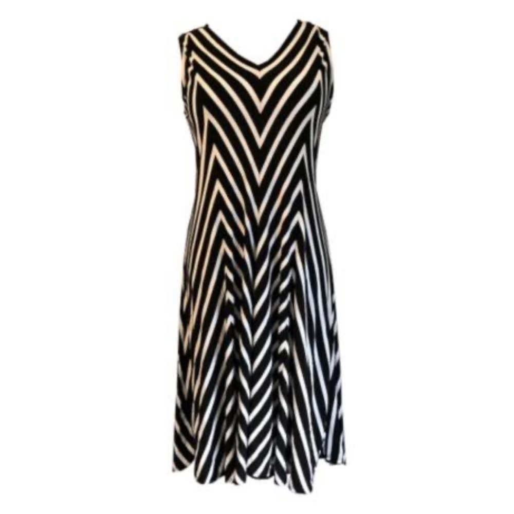 Chelsea & Theodore Black & White Dress (Sz XL)